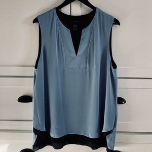 Ann Taylor Sleeveless Color Block Blouse